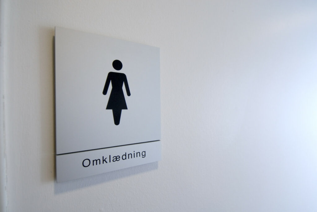 Skilt omklædningsrum